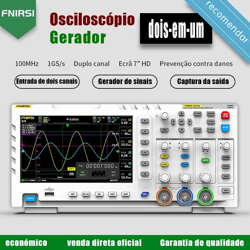 FNIRSI 1014D Digitale Oscillos - Digital Storage Oscilloscope 100Mhz recensie en prijs